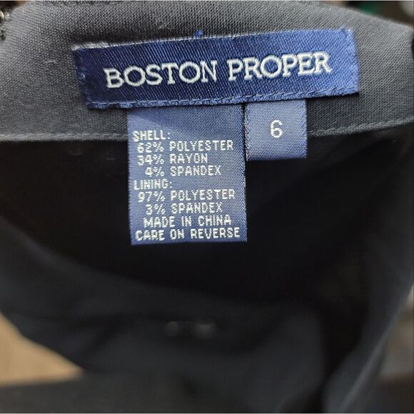 BOSTON PROPER Black Pencil Skirt With Zipper Details - Picture 9 of 9